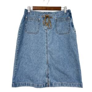 Covington Denim Skirt Womens Size 10 A-Line Hippie‎ Retro 70s Style Bohemian